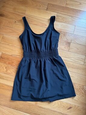 Abercrombie & Fitch Black Sleeveless Smocked-Waist Mini Dress XSP